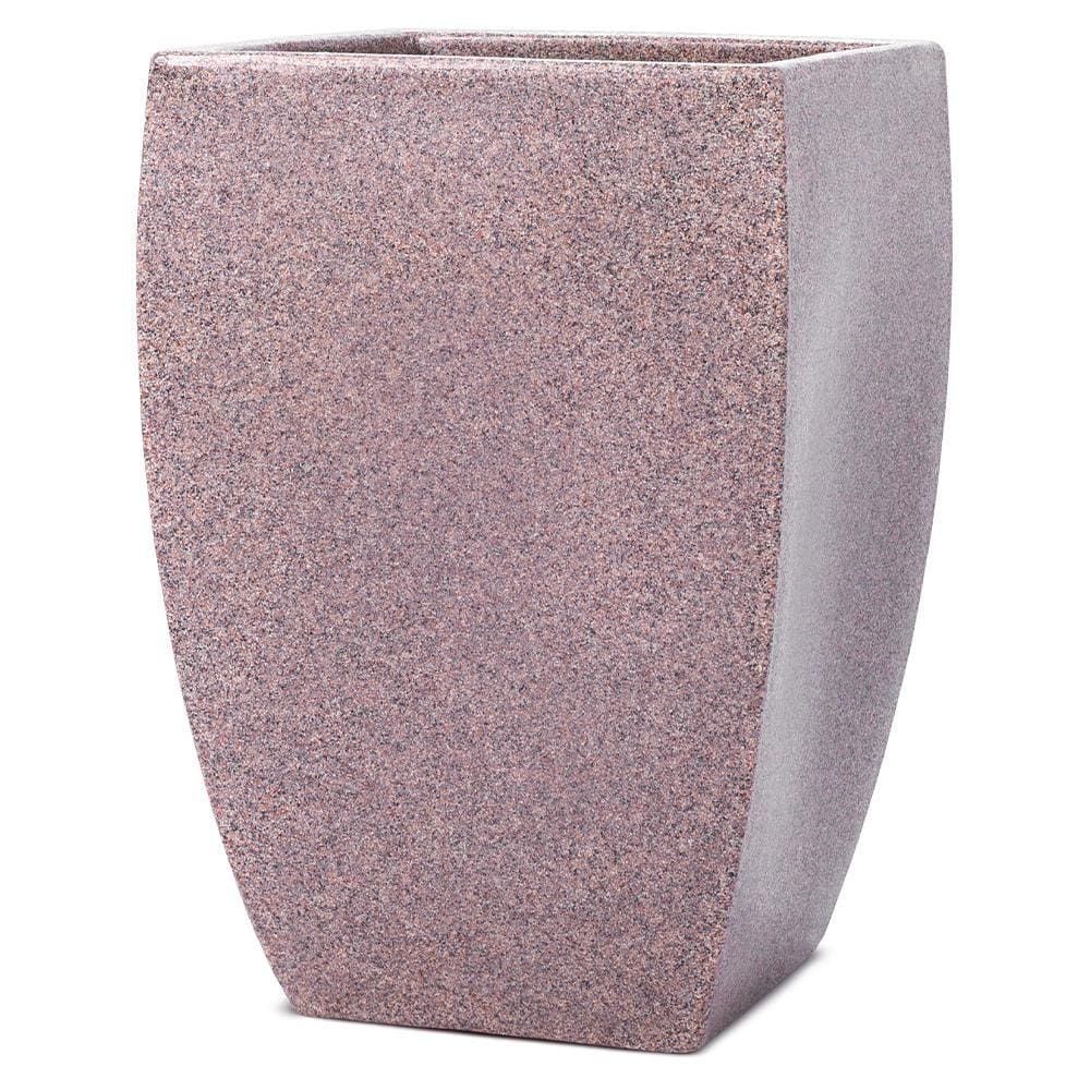 Vaso Quadrado Apolo Plástico Pedra 45cm Polietileno Afort
