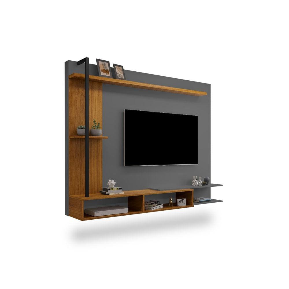 Painel Home Suspenso Estilo Industrial Onix Tv 65 Polegadas Luapa Móveis