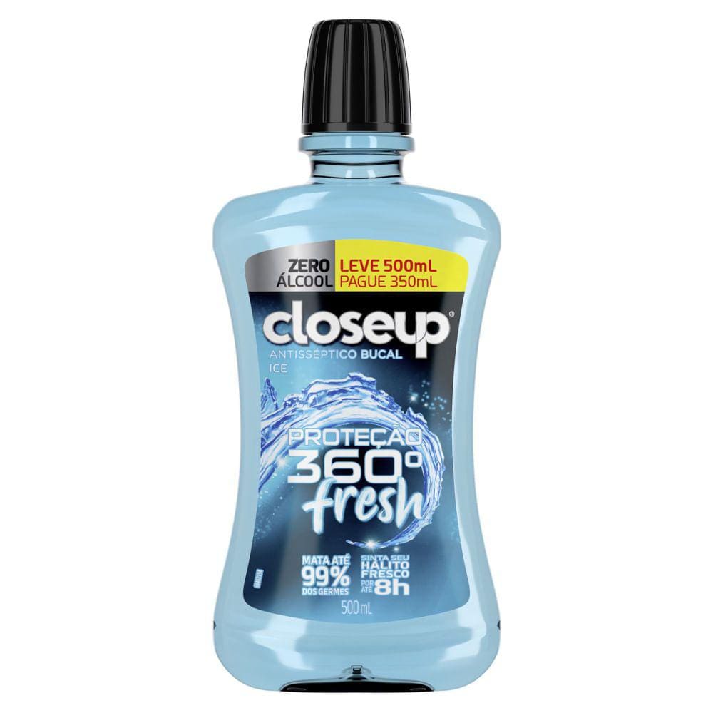 Antisséptico Bucal Closeup Ice sem Álcool 500 Ml