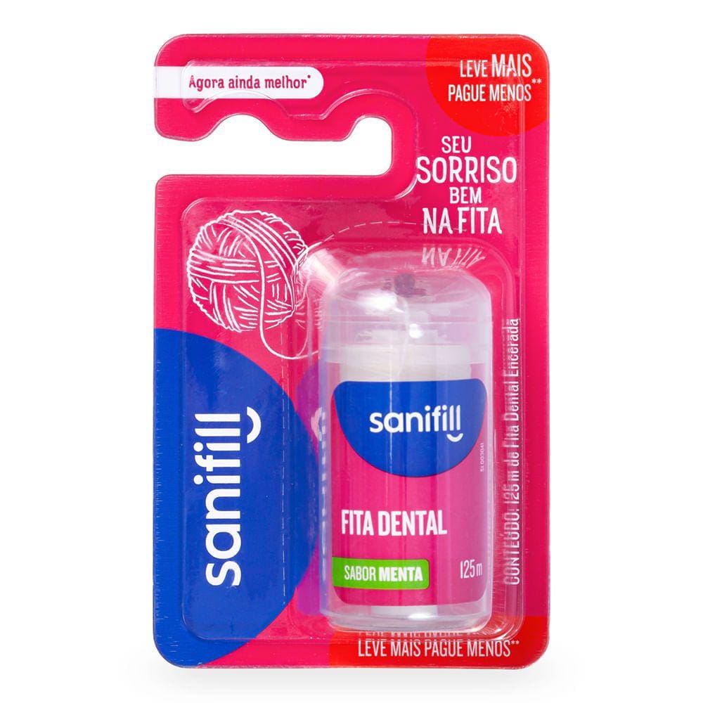 Fita Dental Sanifill Sabor Menta 125M Leve Mais Pague Menos