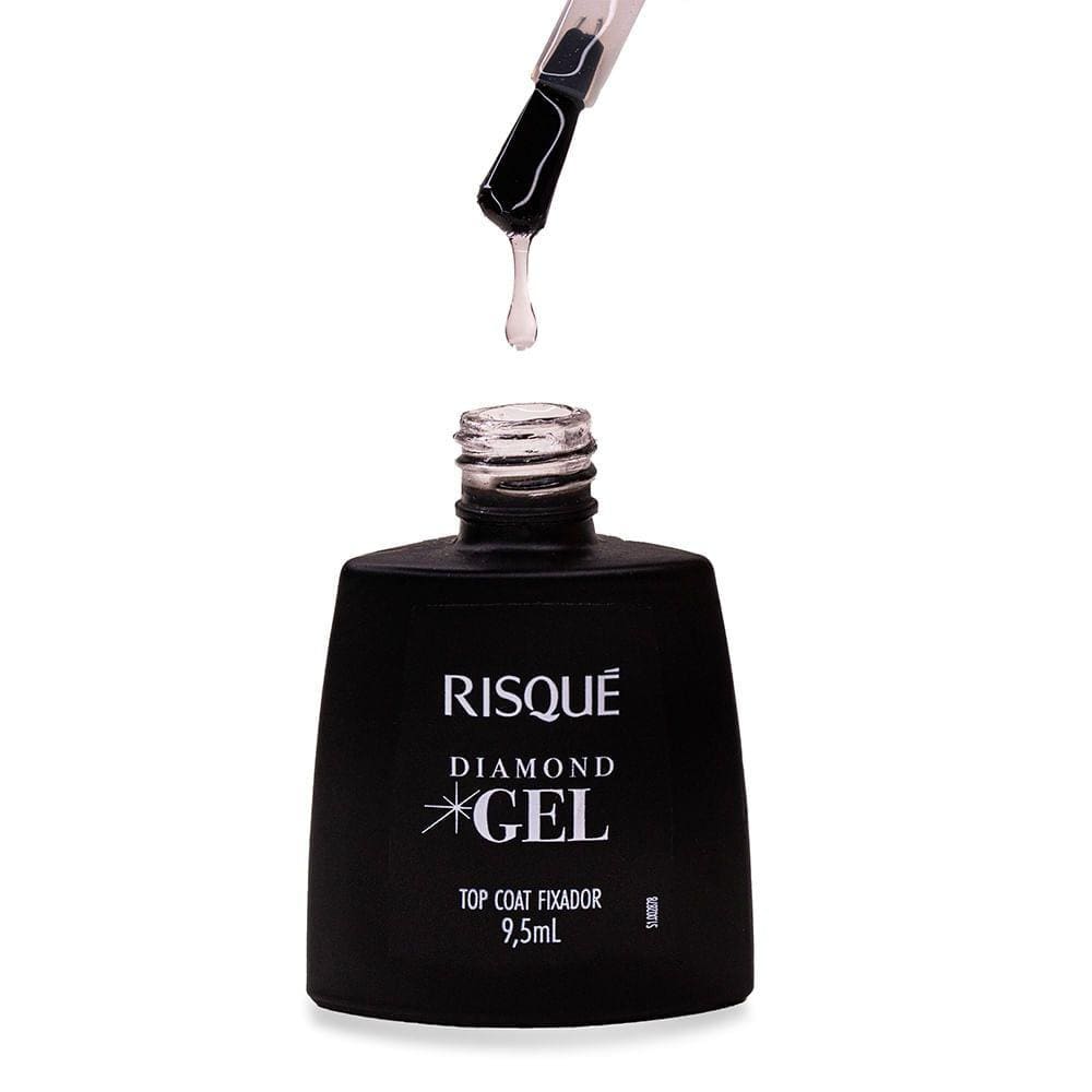 Top Coat Fixador Risqué Diamond Gel Cremoso 9,5ml