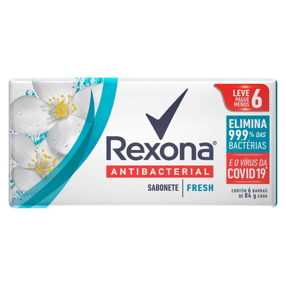 Sabonete Rexona Antibacterial Fresh - 6 Unidades