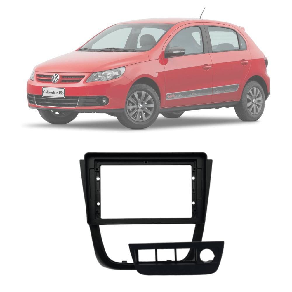 Moldura 2 din Fiamon Volkswagen Gol Black Piano 9" Polegadas