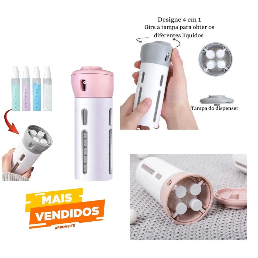 para organlizar cremes shampoo Kit Viagem Dispenser Portátil 4 Em 1 Banho Porta Shampoo