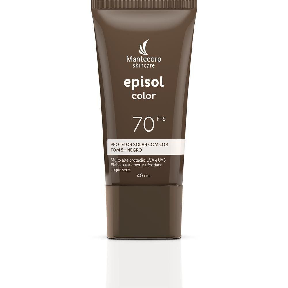 Protetor Solar Facial Episol Color Tom 5 Negro Fps 70 40ml