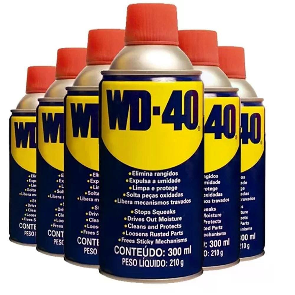 Desengripante Lubrificante Multiuso WD40 - Kit com 6 Latas de 300ml