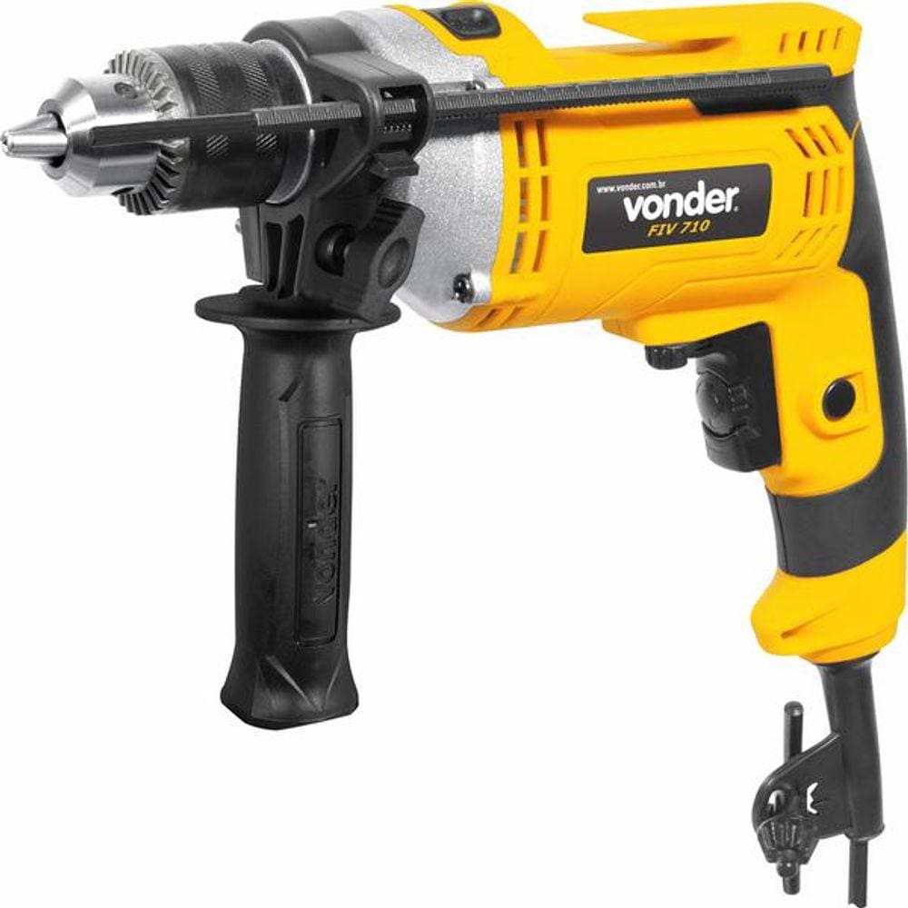 Furadeira de Impacto1/2” Kit com 9 brocas FIV709 - Vonder