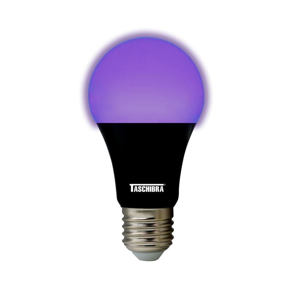 Lâmpada LED Luz E27 7W Bulbo TKL Taschibra Negra