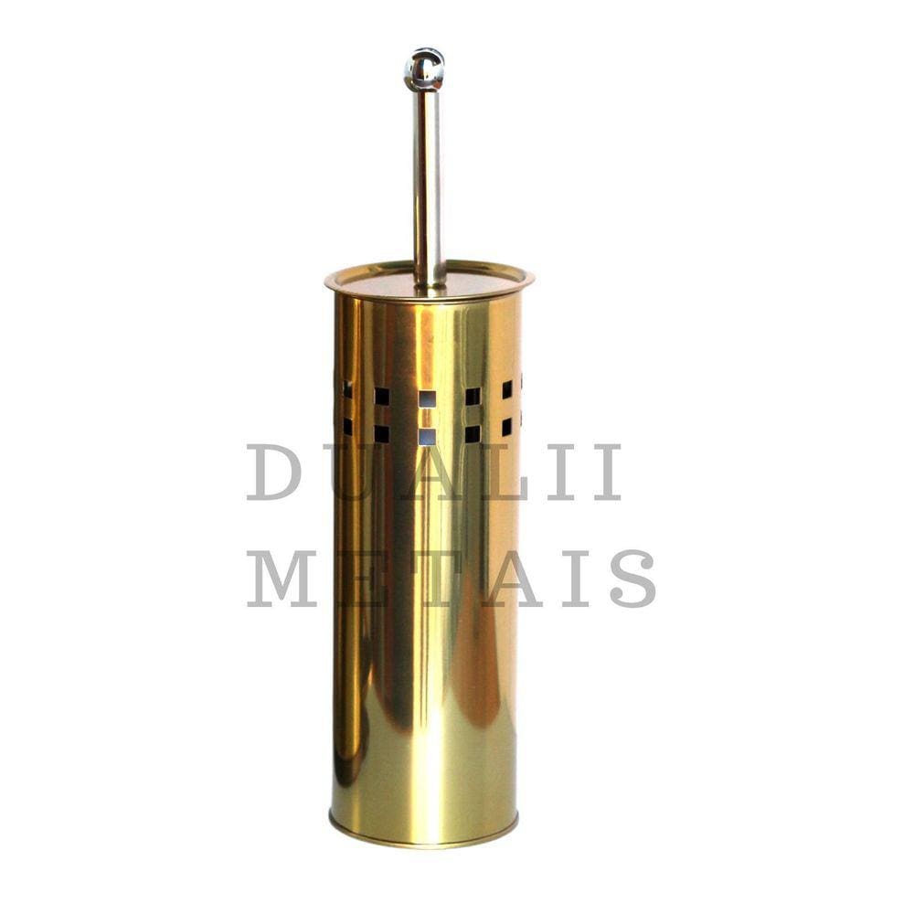 Escova Sanitária Lavabo Acessório Banheiro Dourado - Dualii