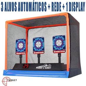 Pistola SuperShot DualFight Lança Dardos Nerf + Bolinhas em Gel - Polibrinq