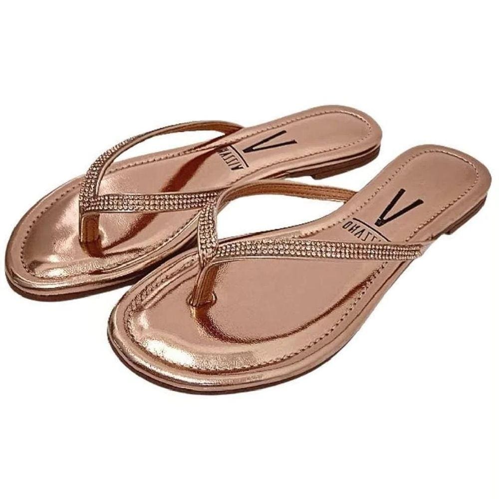 Chinelo Tamanco Rasteiro com Strass Vizzano 6371.100