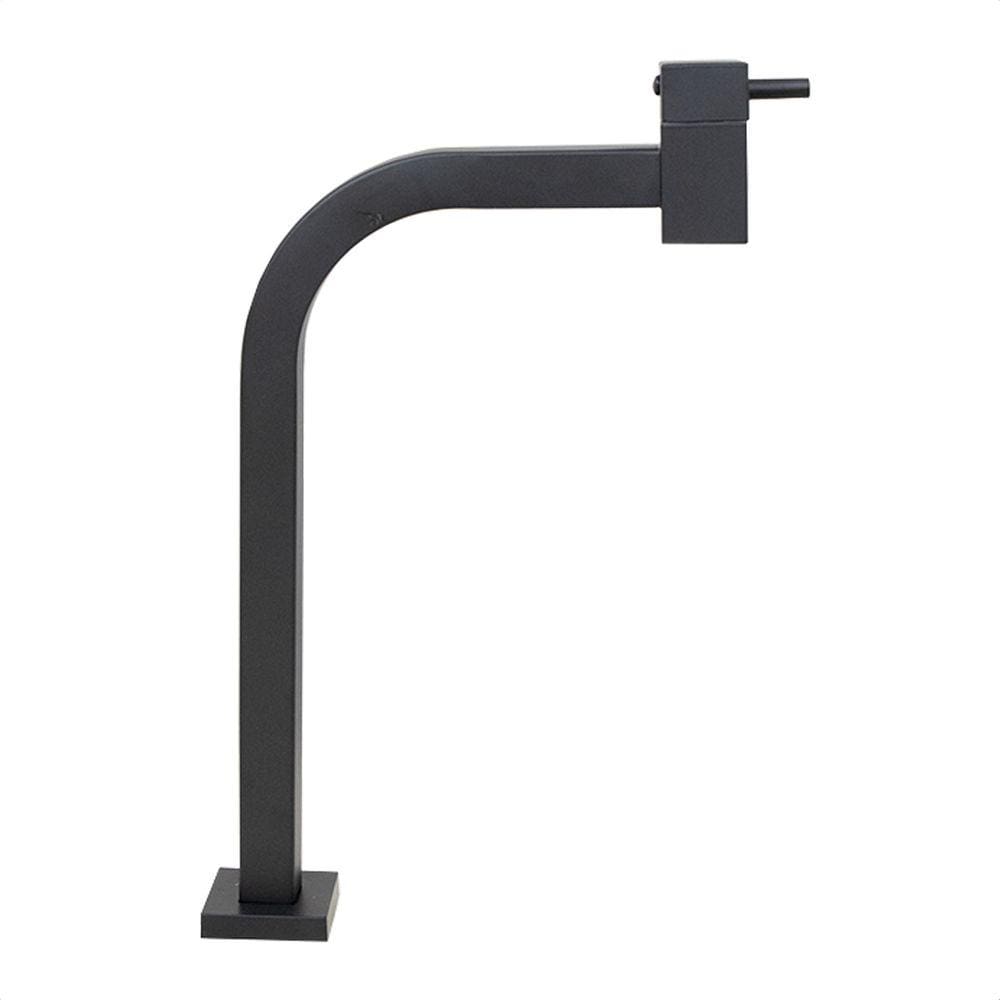 Torneira Link Quadrada 90°Angular Alta Mesa Inox Black 1199