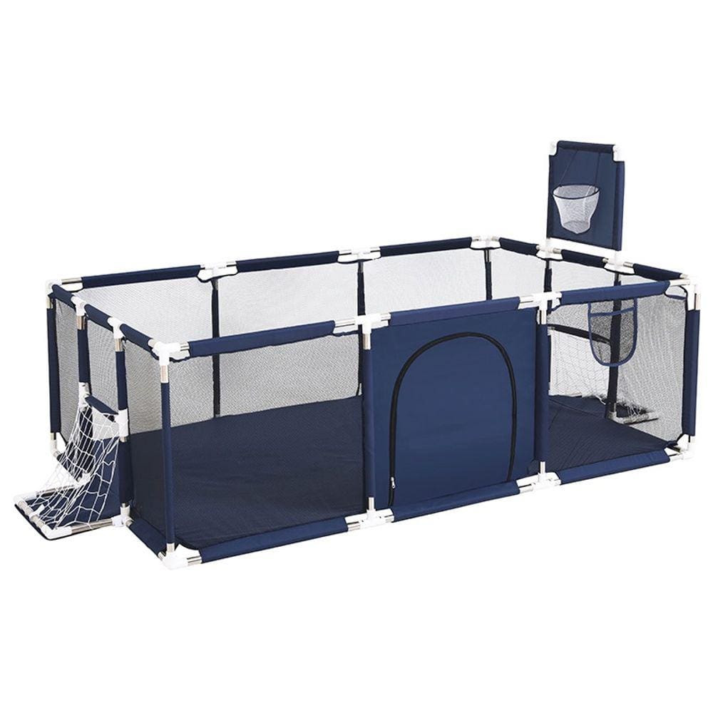 Cercadinho Chiqueirinho Playground Para Bebê - Retangular Azul