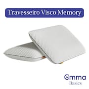 Kit com 2 Travesseiros Memory Visco - Emma Basics - Tecnologia NASA desenvolvida na Alemanha
