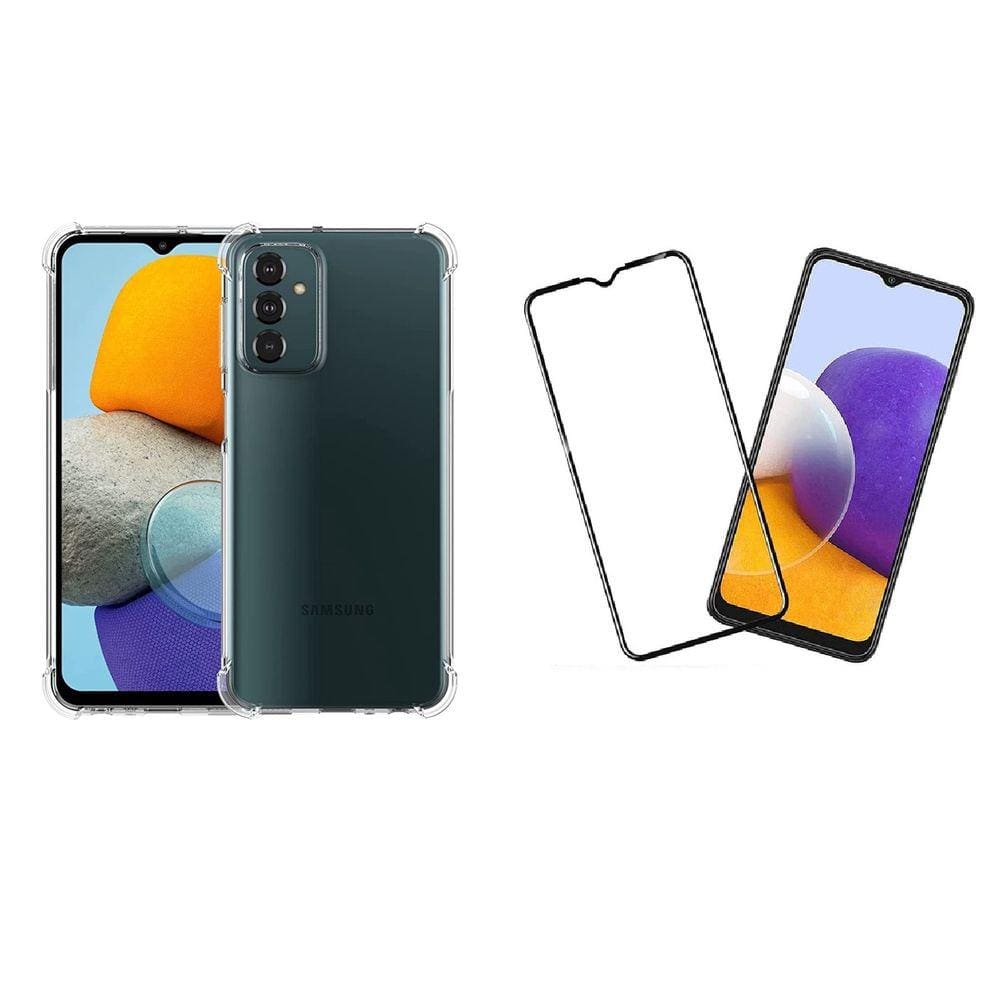 Kit Capa Reforçada Antishock P/ Samsung Galaxy M13 4G 6.6 + Película De Vidro 3D 5D 9D