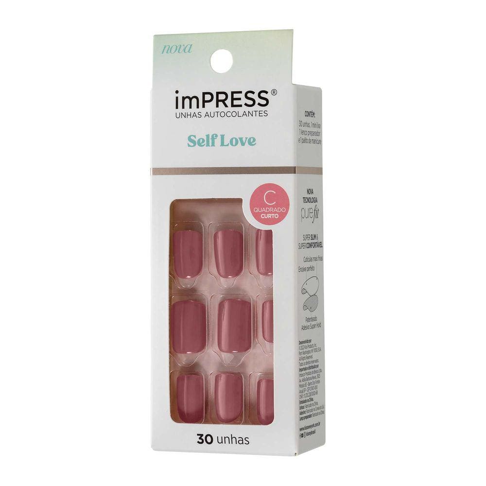 imPRESS Unha Autoc Self Love Curta IN LUV - IMC03B - Kiss NY