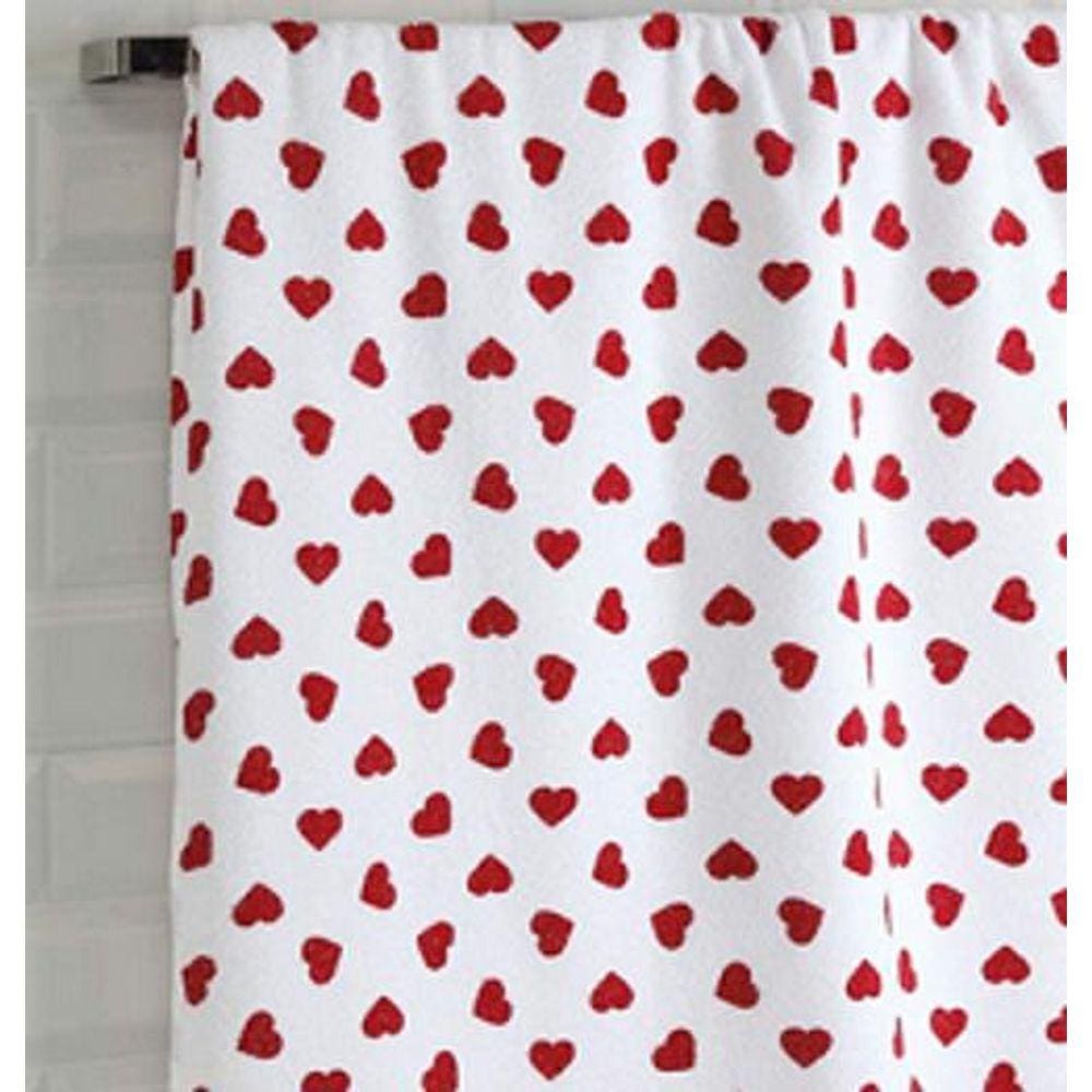 Toalha De Rosto Felpuda 50X80 Formosa Coração Vermelho