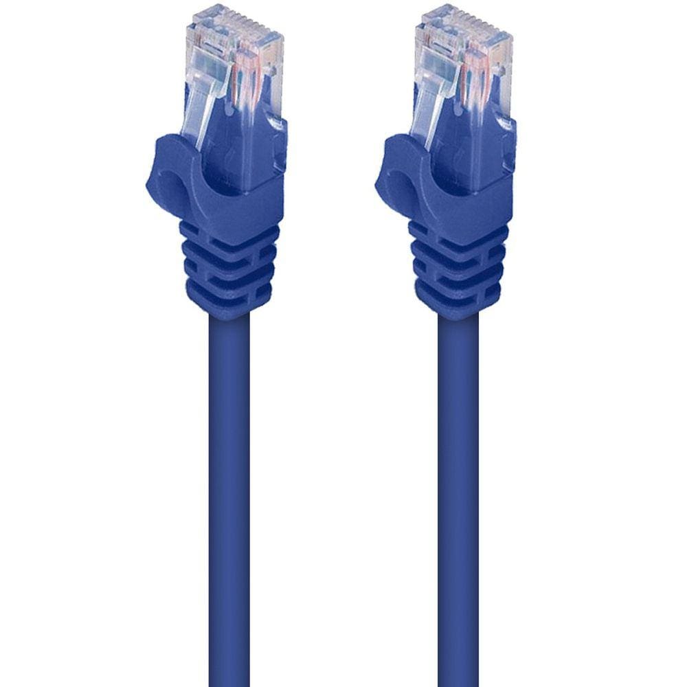 Cabo de Rede Ethernert RJ45 Com 20 Metros Cat5e Azul Reforçado MBTech MB71153