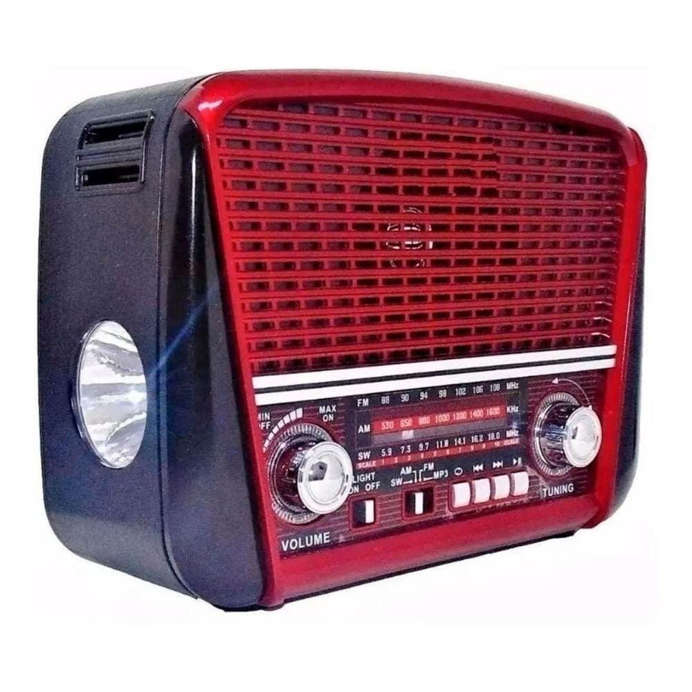 Caixa De Som Retrô Rádio Recarregável Portátil Usb Bluetooth