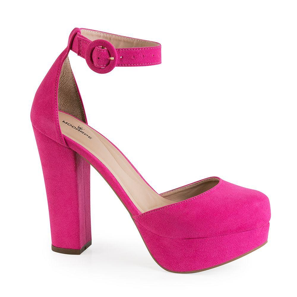 Sapato pink salto shops grosso