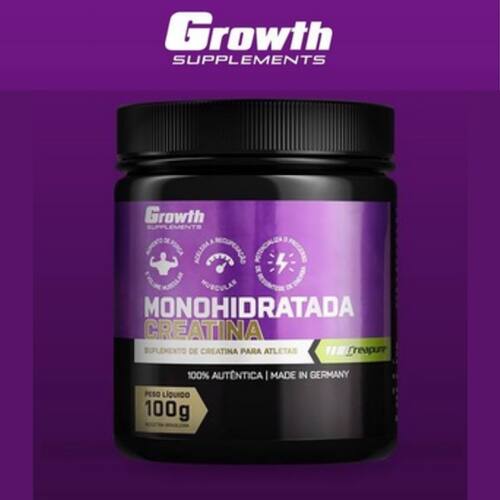 Creatina Creapure 100g Suplemento Em Pó - Growth Supplements