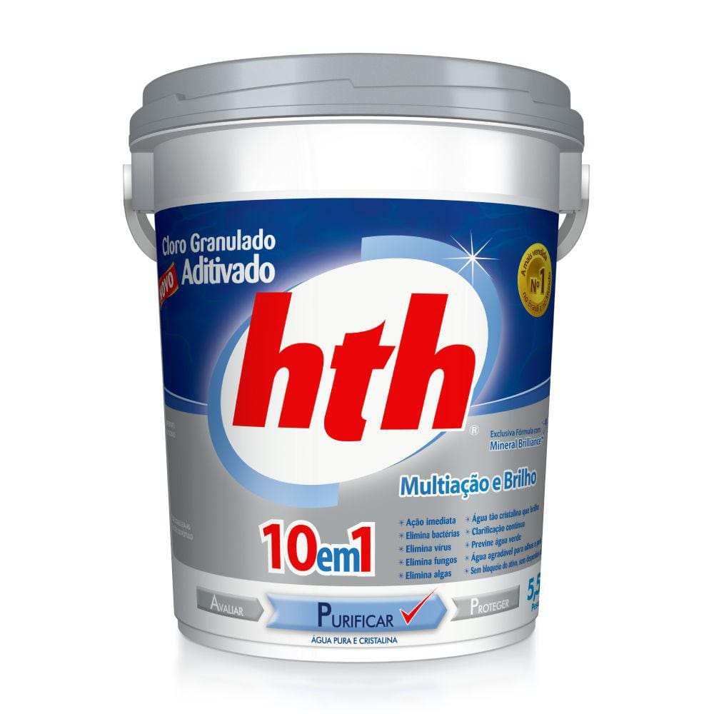Cloro para Piscina hth Aditivado Granulado 10 em 1 MB 5,5kg