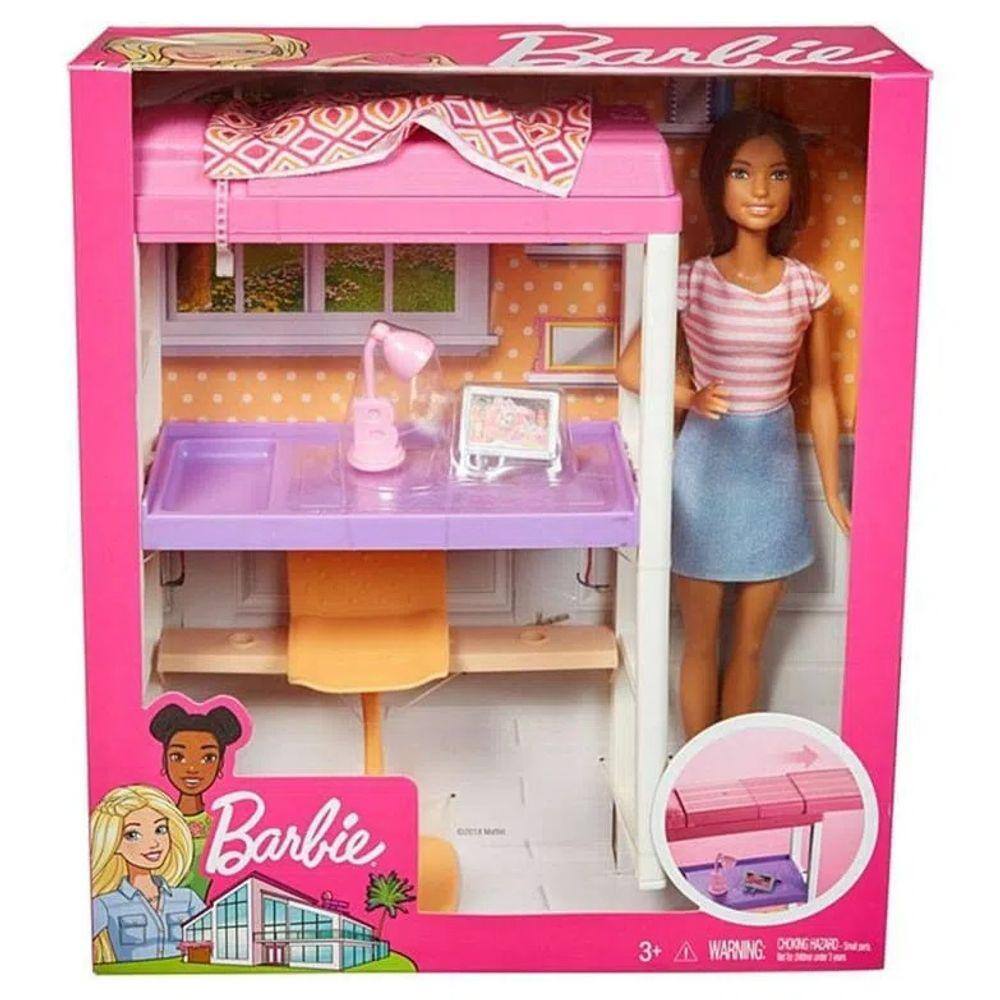 Boneca E Playset - Salão De Beleza E Barbie Fjb36 Mattel