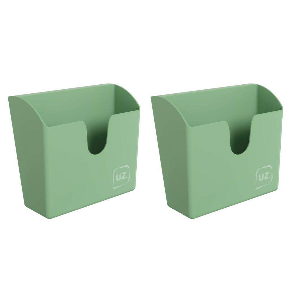 Kit Com 2 Porta Guardanapo Slim Quadrado Plástico Para Mesa Cozinha Bar
