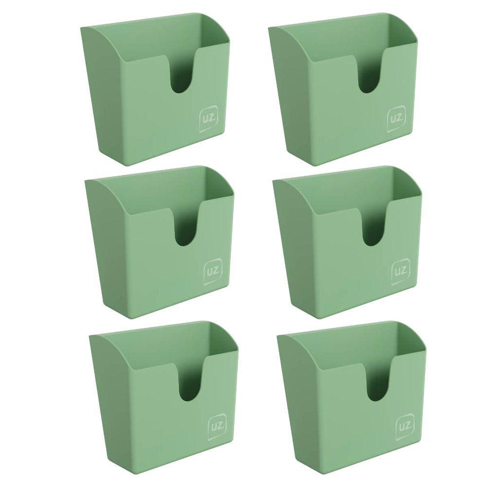 Kit Com 6 Porta Guardanapo Slim Quadrado Plástico Para Mesa Cozinha Bar