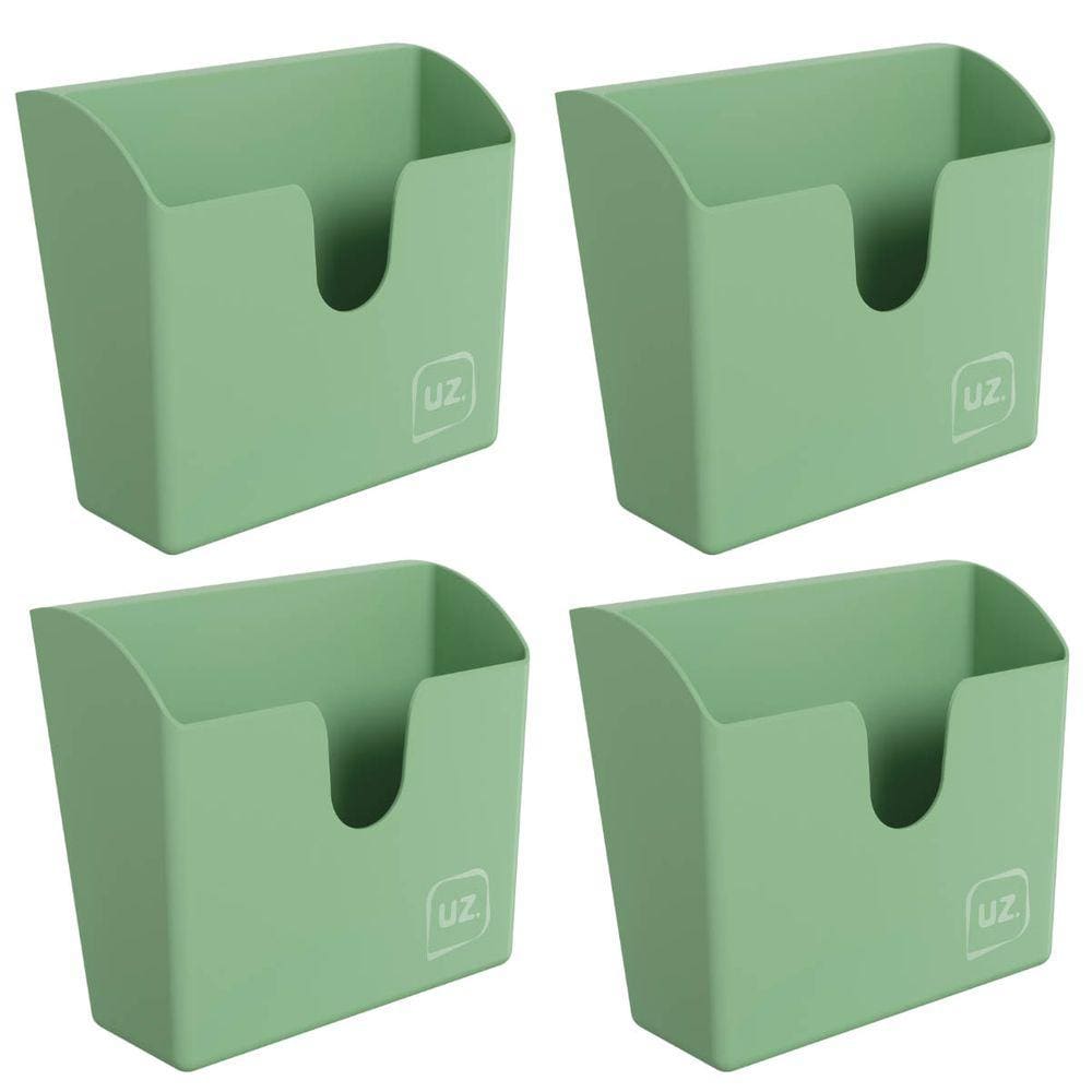 Kit Com 4 Porta Guardanapo Slim Quadrado Plástico Para Mesa Cozinha Bar