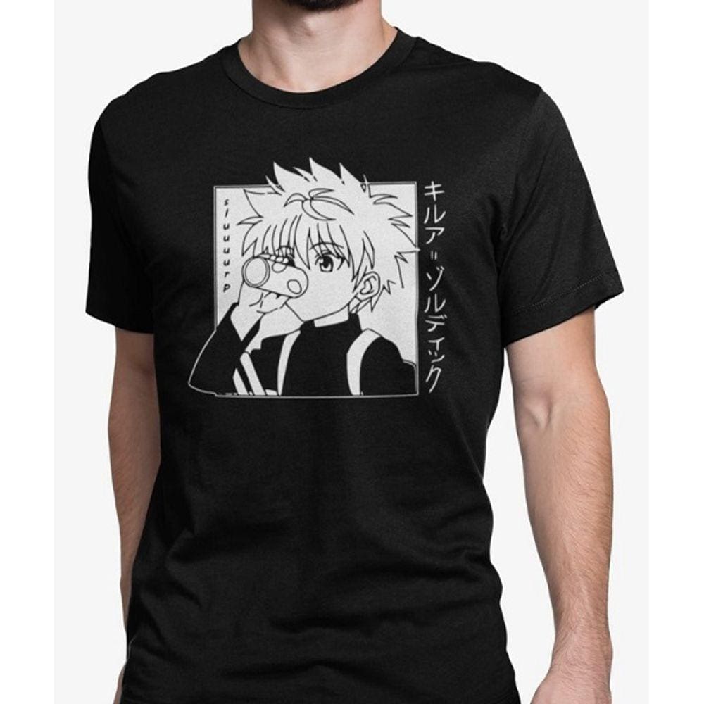 Camiseta Hunter Leorio H22 Gon Anime Killua Camisa Blusa