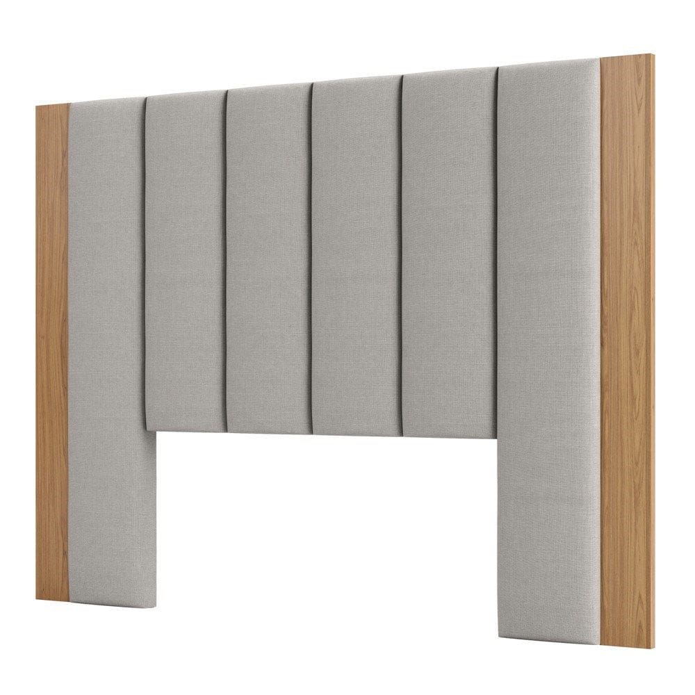 Cabeceira Para Cama Box Casal 175cm Estofado Liso Dalla D01 Freijó - Mpozenato