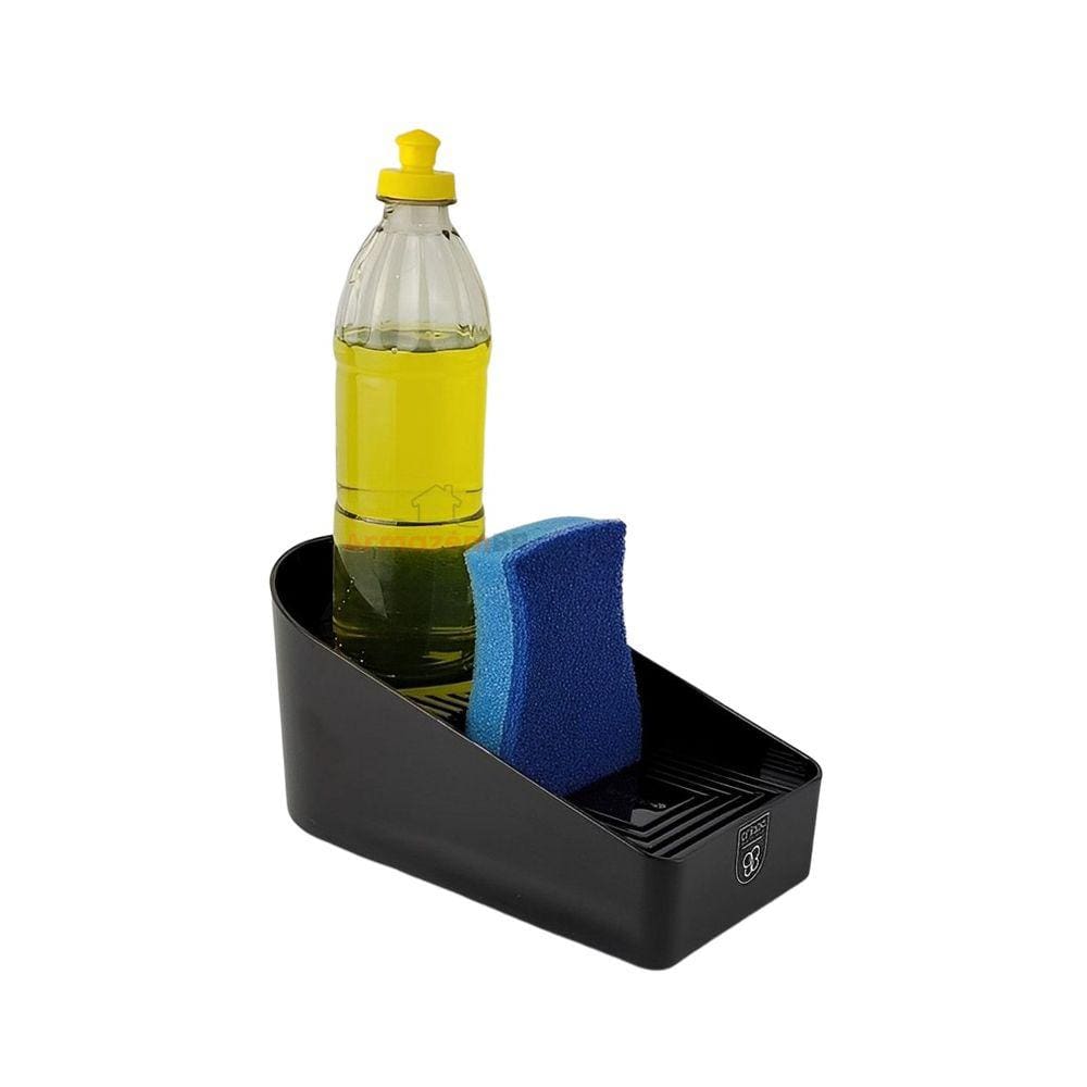 Organizador De Pia Porta Detergente Esponja Bancada Cozinha Preto - 403128 Crippa