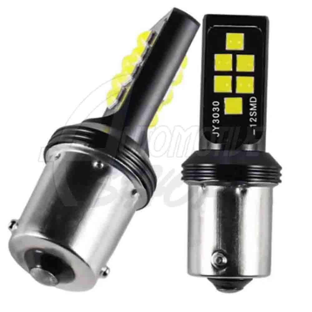 Lâmpada Um Polo 1156 P21W 12 Leds SMD Cambus Canceller