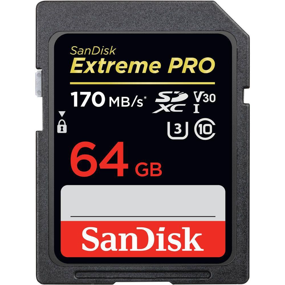 CARTÃO DE MEMÓRIA SANDISK 64GB EXTREME PRO SDHC - 170MB/s