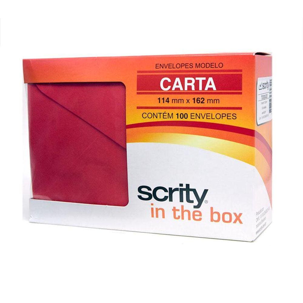 Envelope Color Plus Tóquio 114x162mm caixa com 100 unidades Scrity