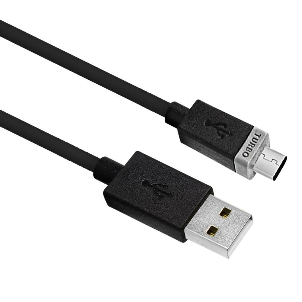 Cabo Turbo 25w USB X Micro USB V8 De 1 Metro Preto MBTech MB81169