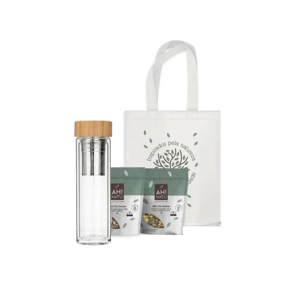 KIT PRESENTE Ah1 NATU CHA SOSSEGO ENERGIA 1 ECOBAG 1 GARRAFA