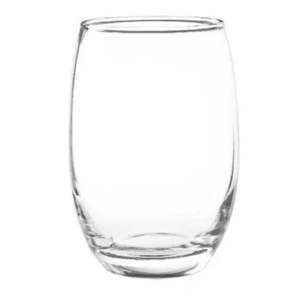 Jogo 6 Copos Vidro Água Suco Vinho Refrigerante 450ml Copo