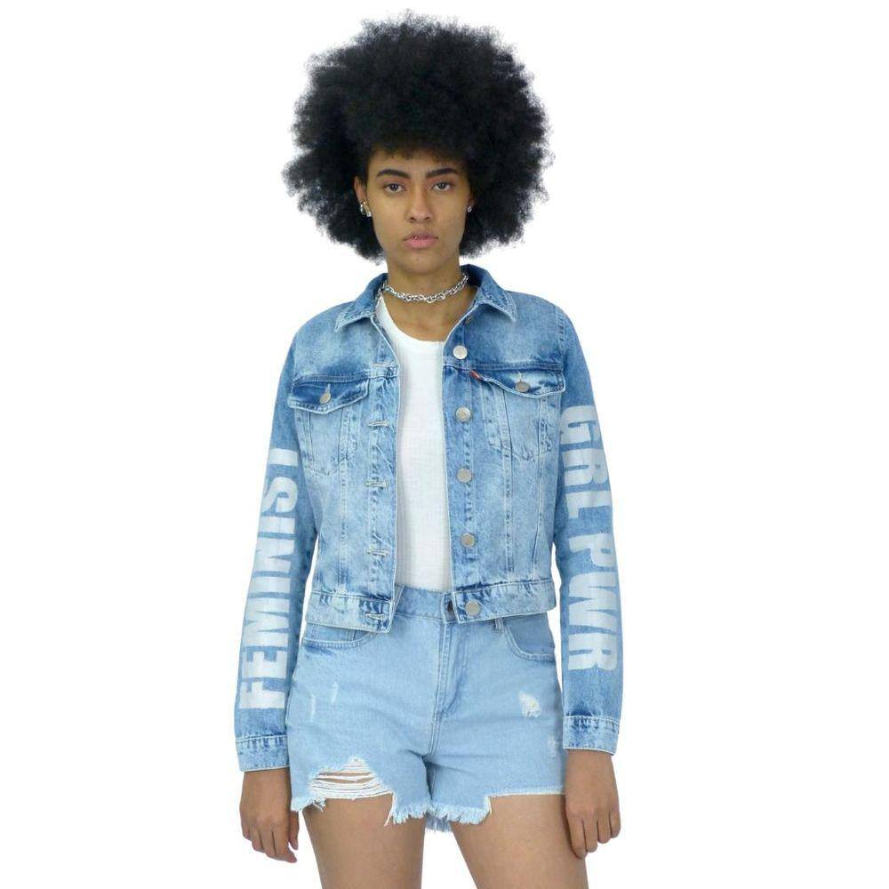Jaqueta Cropped Feminina Girl Power