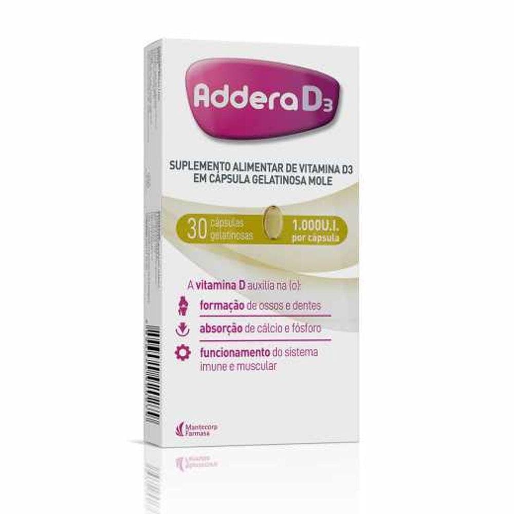 Addera D3 1.000ui com 30 Cápsulas