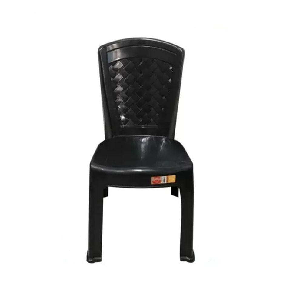 Cadeira Bistrô De Plastico Rubi Forte Sala Jardim Festa Bar 120kg Preto