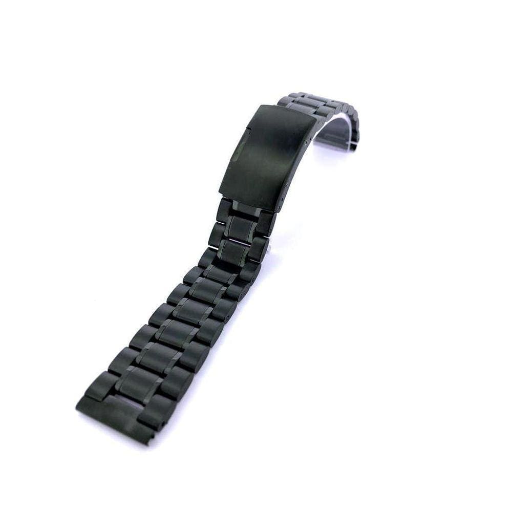 Pulseira Para Relógio Em Aço Preto Reta 22Mm