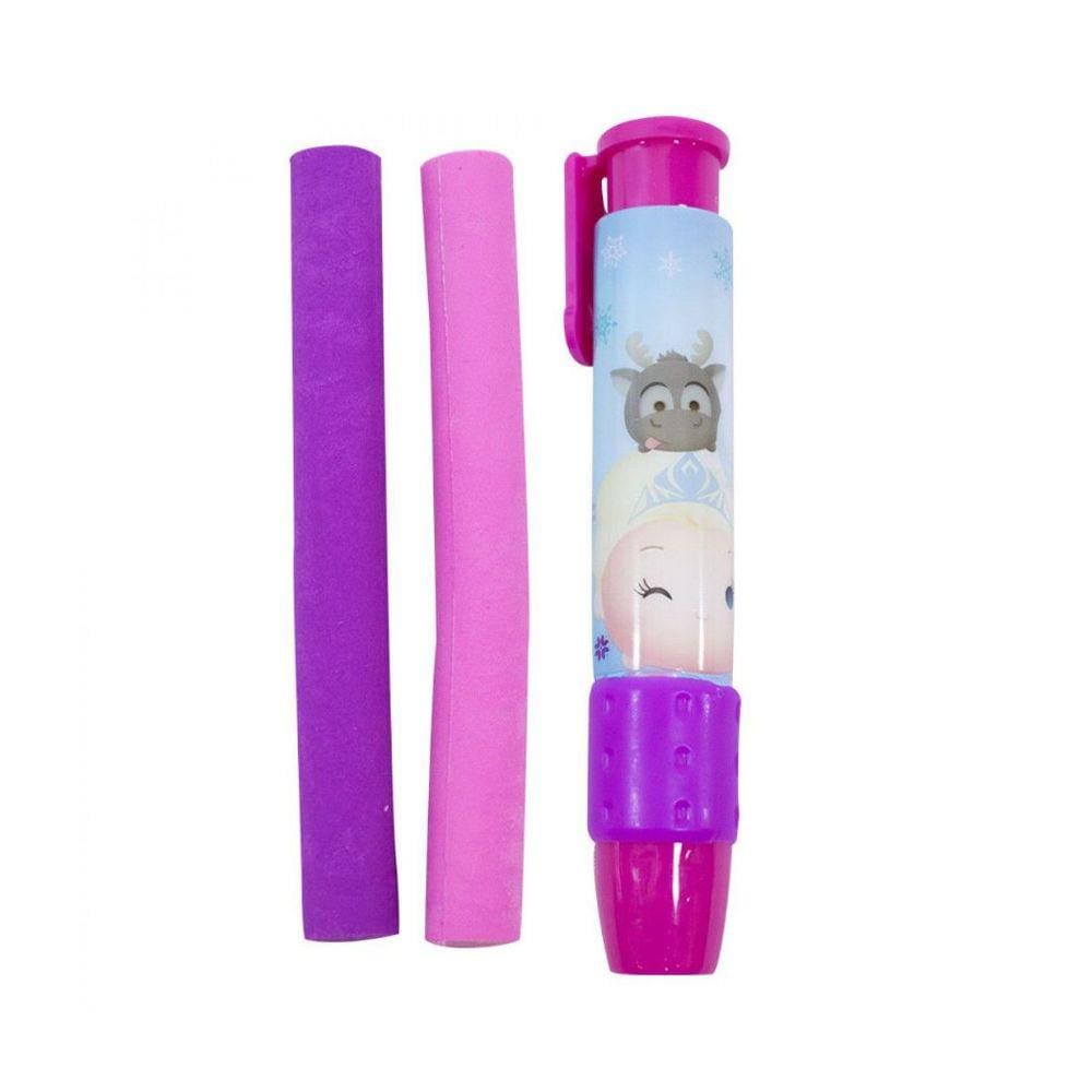 Caneta Borracha Refil Roxo Frozen Tsum Tsum: Frozen