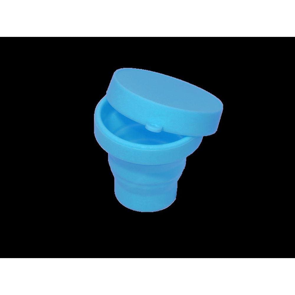 Copo Retrátil De Silicone C/ Tampa 150 Ml Dobrável Sanfonado