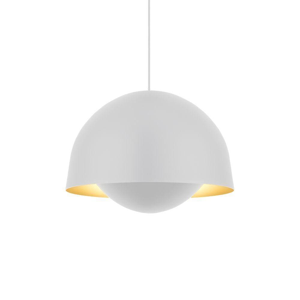 Lustre Pendente Blumenau Ergo E27 Bivolt Branco Fosco