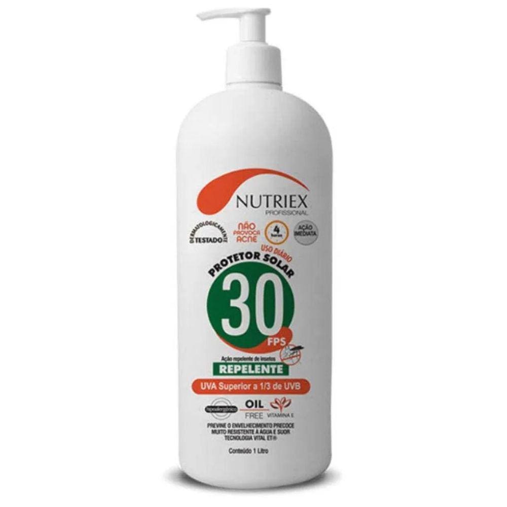 Protetor Solar FPS 30 1/3 UVA c/ Repelente 1lt Nutriex