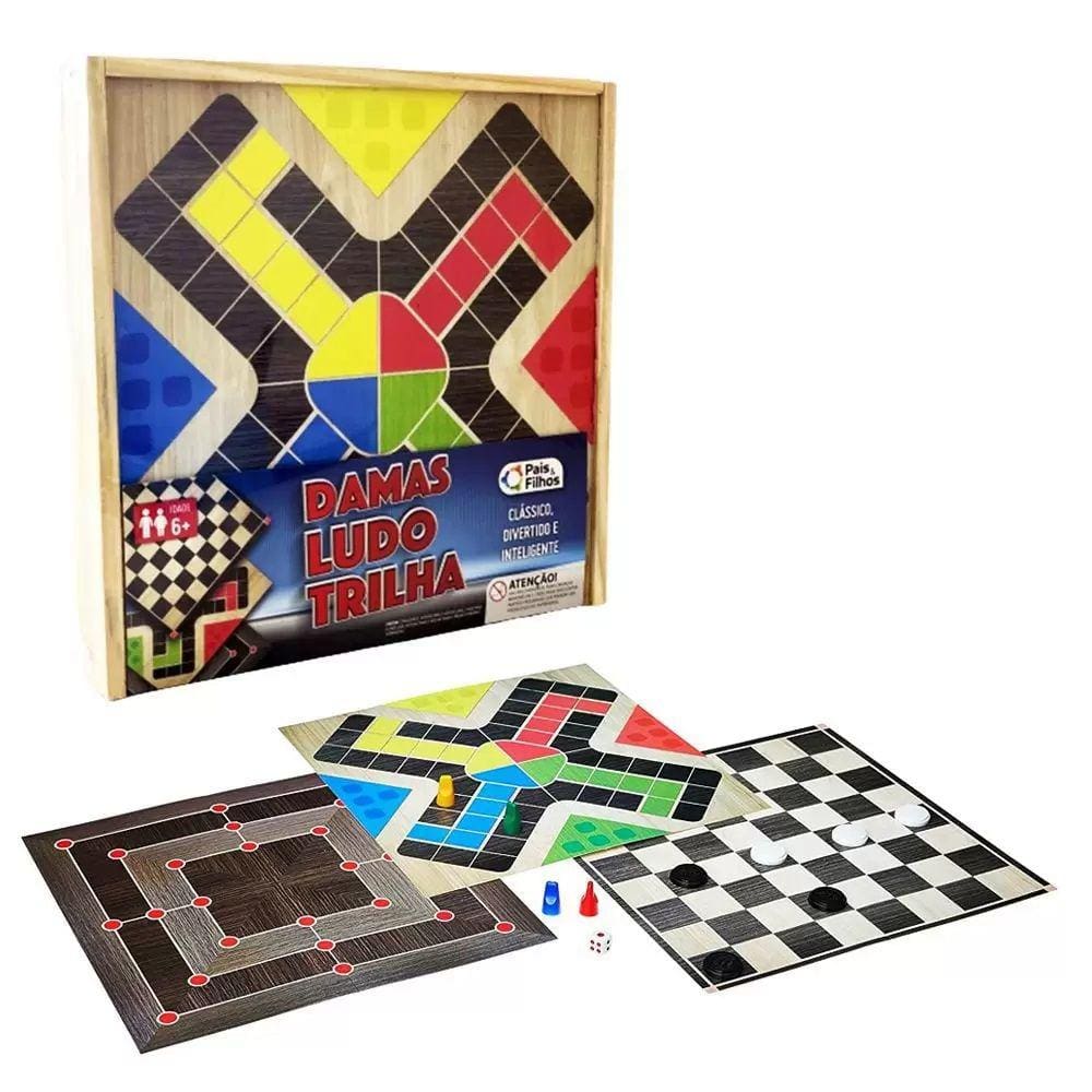 Jogos 6x1 Dama Jogo Velha Ludo Trilha Xadrez Domino