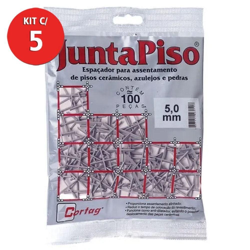 Kit 500 Espaçador Juntapiso 5mm Cortag
