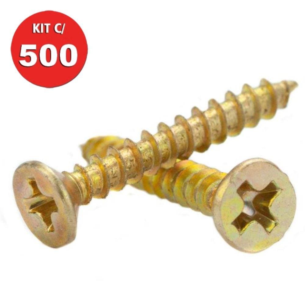 Parafuso Chipboard Phillips 4.0 X 50 Madeira Caixa 500 Pçs